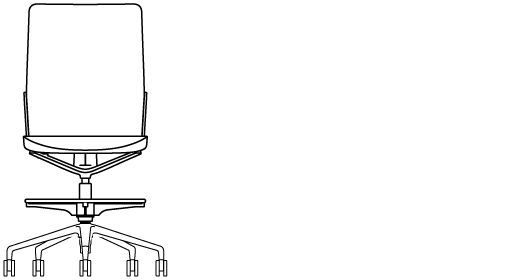 Aesync Office Chair 12205 Line Drawing 