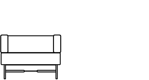 Boxcar 4311 Lounge Chair with Arms Line Drawing 