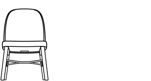 Collo Armless Lounge Chair 10263 Line Drawing 