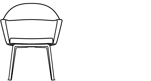Collo Side Chair with Arms 10372 Line Drawing 