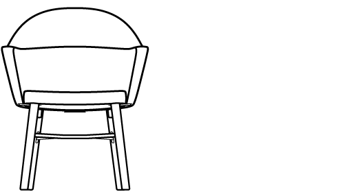 Collo Side Chair with Arms 10373 Line Drawing 