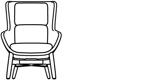 Ellaby Mid Back Lounge Chair 71061 Line Drawing 