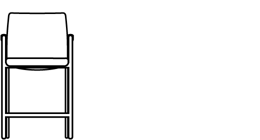 Flit 3814 Counter Stool Line Drawing 