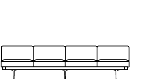 Garner Bench 757220 Line Drawing 