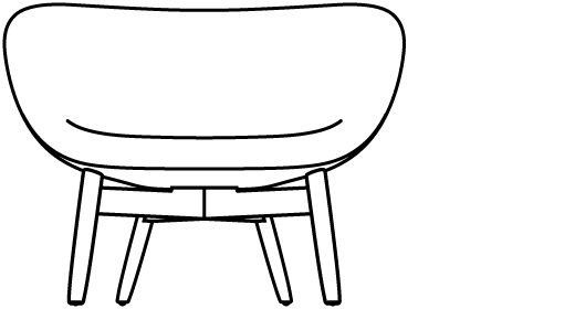 Opt Lounge Chair 71050 Line Drawing 