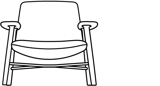 Oro Lounge Chair 71040 Line Drawing 