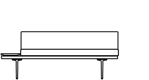 Pralez Bench with Rectangular Table 70227 Line Drawing 