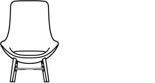 Ponder High Back Chair 68712 Line Drawing 