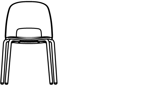 Stact Armless Stacking Chair 74311 Line Drawing 