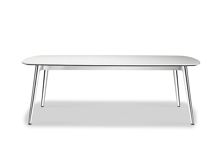 White conference table