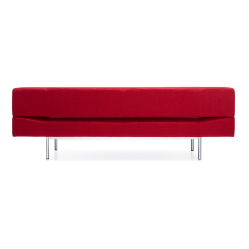 Boxcar red sofa back
