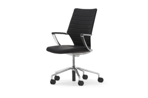Mid channel back office chair with 5-star aluminum base
