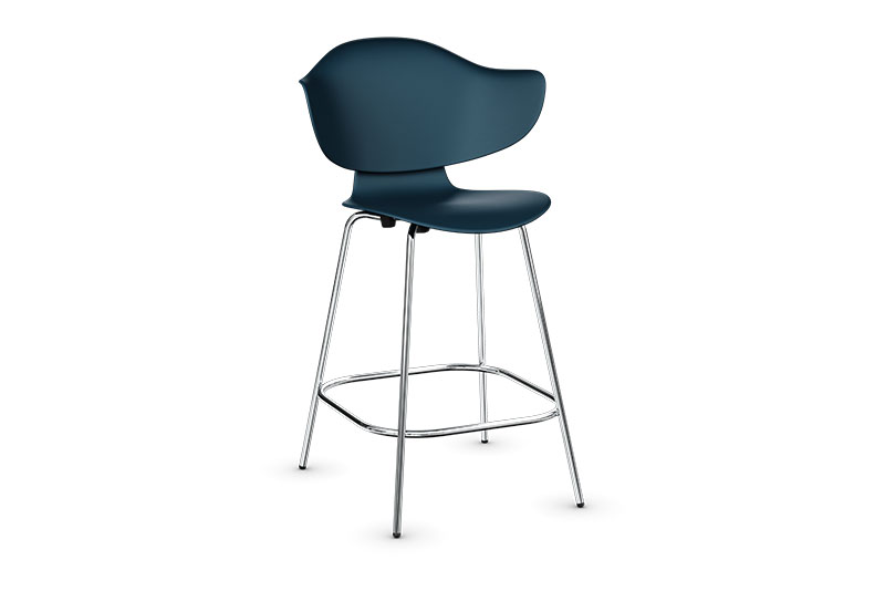 Melete counter stool with arms on white background