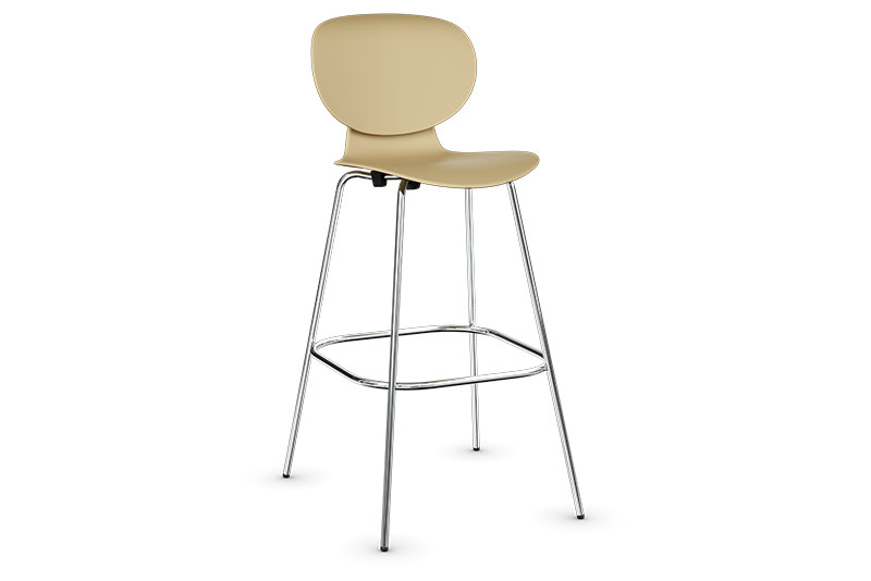 Melete armless counter stool on white background
