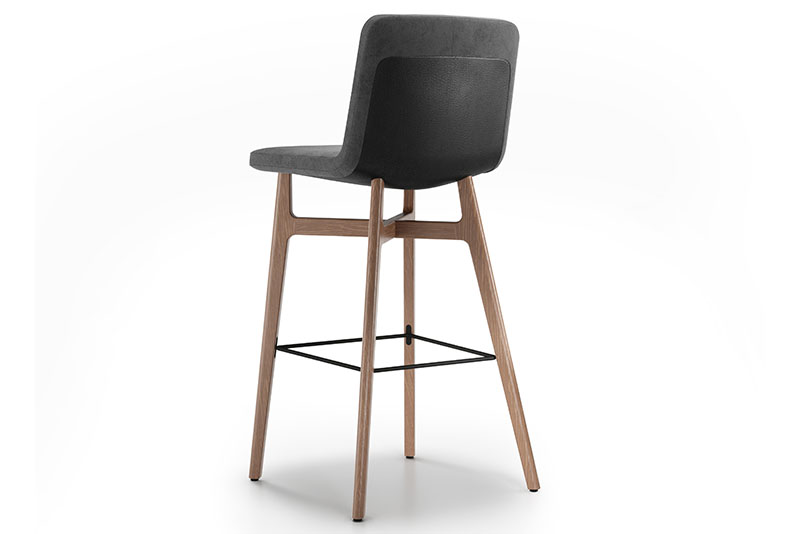 Swav bar stool on ash base back combo cover view