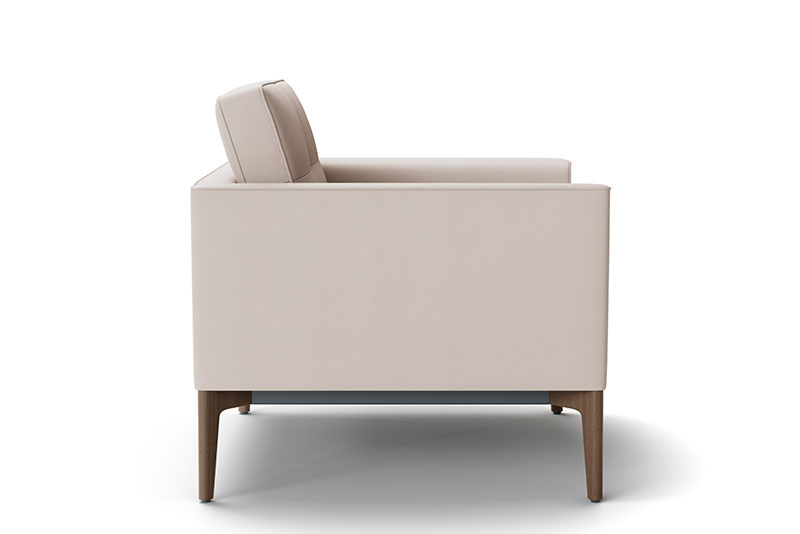 Symm lounge chair with walnut base