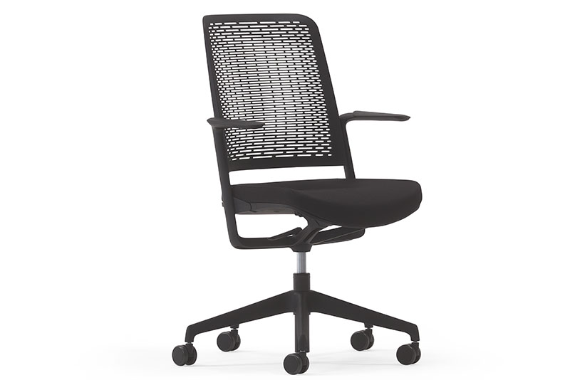 Foryu Task and Conference chair in black on a white background