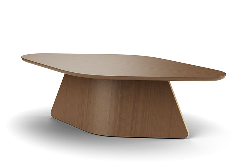 Fold diamond occasional table with walnut base on white background