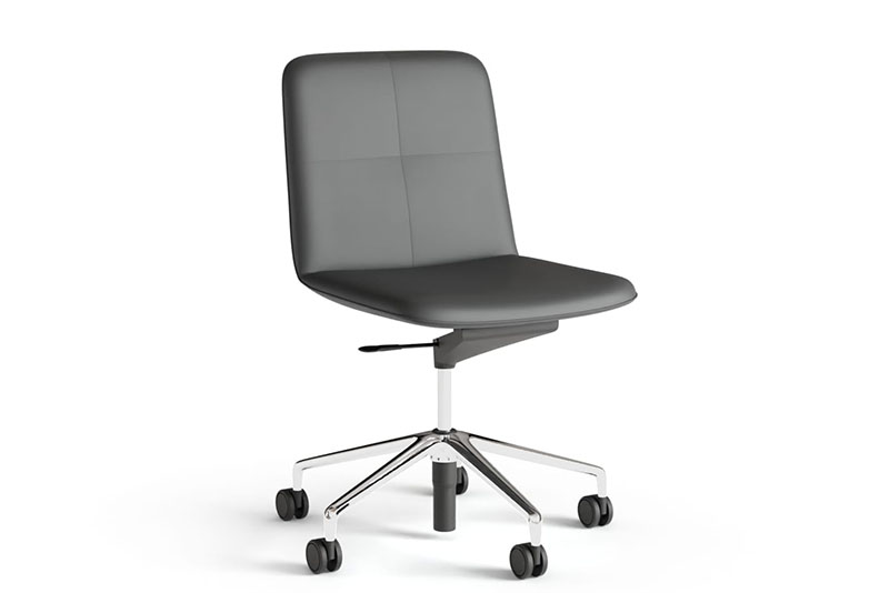 Swav armless low back conference chair on white background