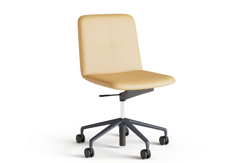 Swav armless low back conference chair on white background