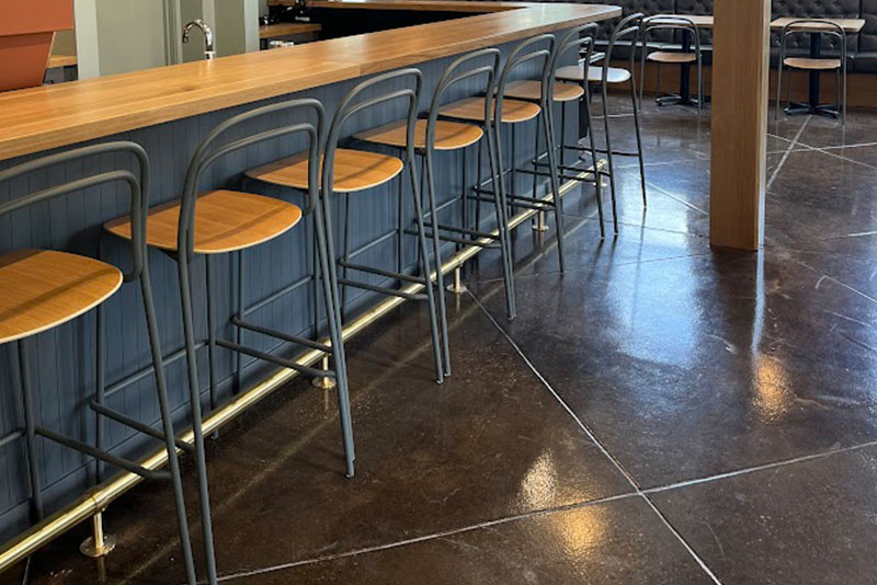 Catty stools and cafe chairs in a restaurant setting